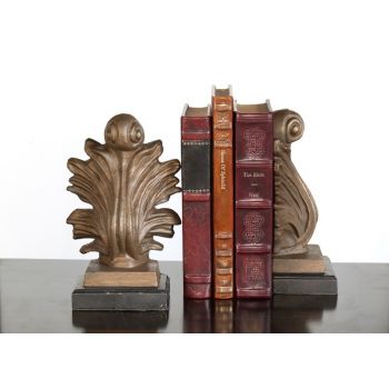 Pair of Bronze Acanthus Bookends