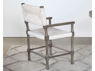 Palma Arm Chair in Rustic Gray Finish