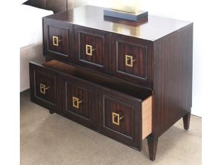 Saeple 2 Drawer Chest of Drawers in Caviar Finish