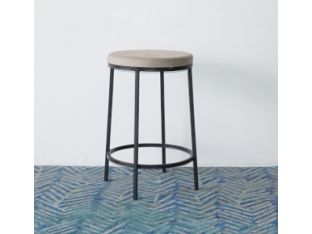 Benny Stool With Metal Base And Flax Linen Seat