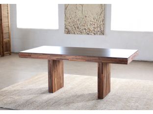Recycled Wood Block Dining Table