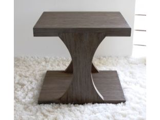Teak End Table in Driftwood Finish