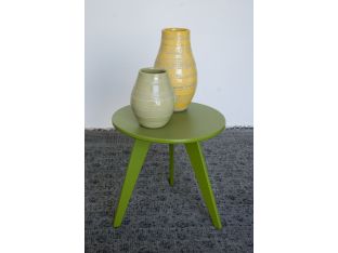 Recycled Plastic End Table In Green