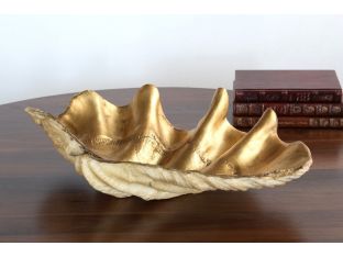 Antiqued Gold Clamshell Centerpiece