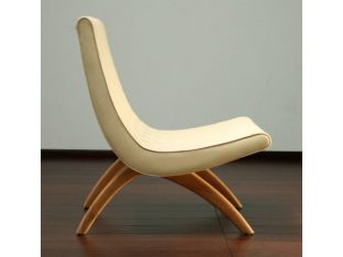 Ivory Quilted Armless Chair