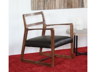 Vernal Lounge Chair with Espresso Leather Seat