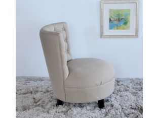 Bonn Chair in Natural Linen Upholstery