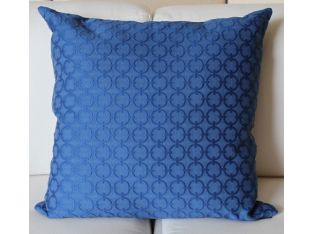 Blue Interlocking Circles Pillow