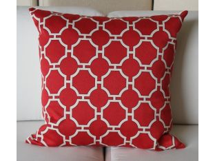 Red Temple Symmetry Pillow