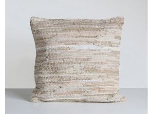 Stitch Stone Leather Pillow