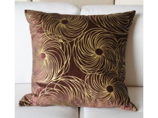 Gold and Brown Velvet Pillow