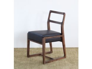 Vernal Dining Chair with Espresso Leather Seat
