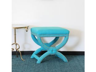 Tennyson Stool in Turquoise