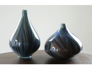 Set of 2 Blue Pucci Vases