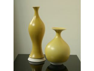 Set of 2 KleinReid Curry Yellow Vases