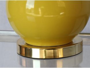 Yellow Triple Gourd Table Lamp