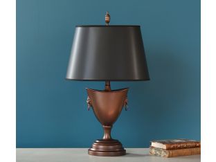 Oxidized Bronze Urn Desk Lamp