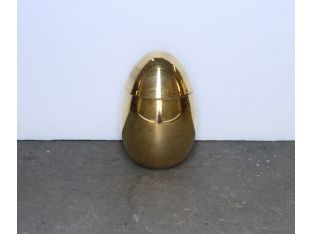 Golden Glass Egg-Shaped Container